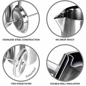 Ceiling USA Stainless steel French pressure 17 oz